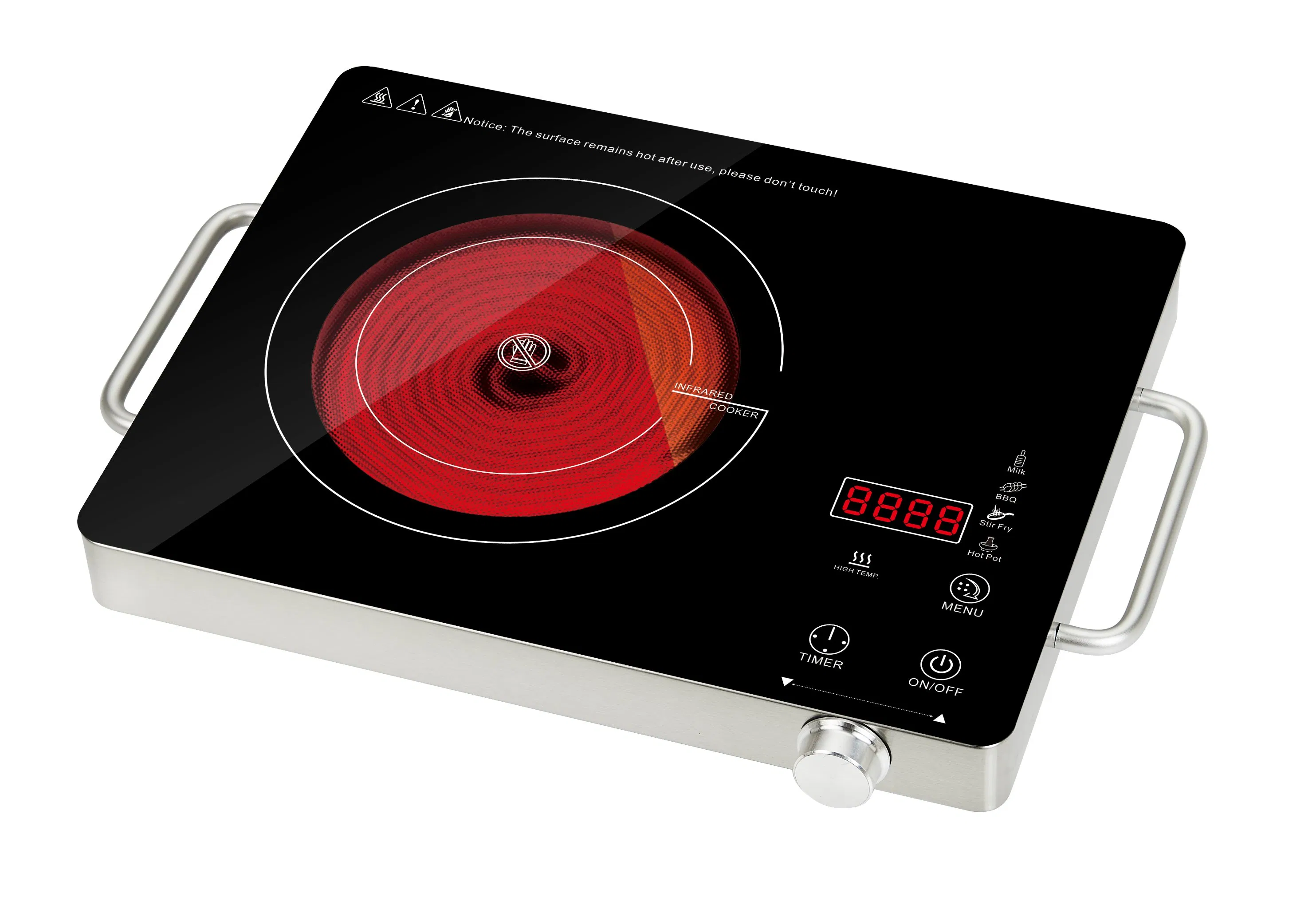 CB/EMC home appliance 2000W powerful infrared cooker with stainless steel body