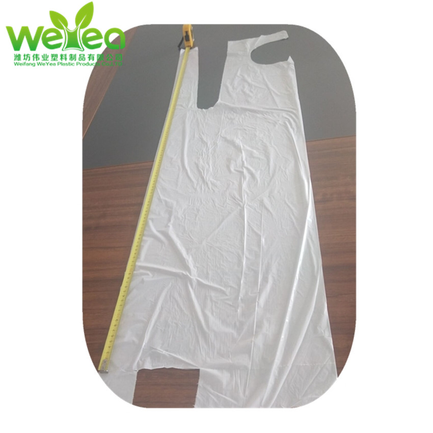 White Embossed Plastic Disposable PE HDPE LDPE CPE Kitchen Aprons