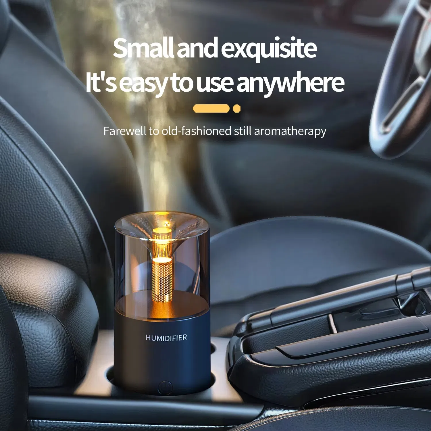 Crack Simulation Flame Diffuser Home Office Fragrance Diffuser Quiet Small USB Color Fog Humidifier Oil Diffuser for Enhanced Air Quality