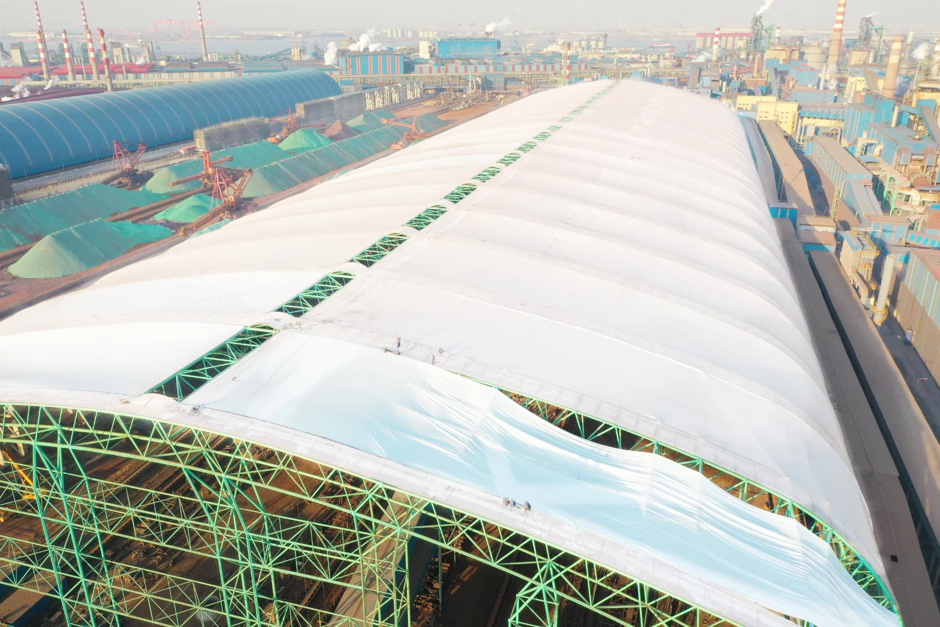 Steel Structures Industrial Profile High Strength Tensile Membrane Durable Fabric Structure