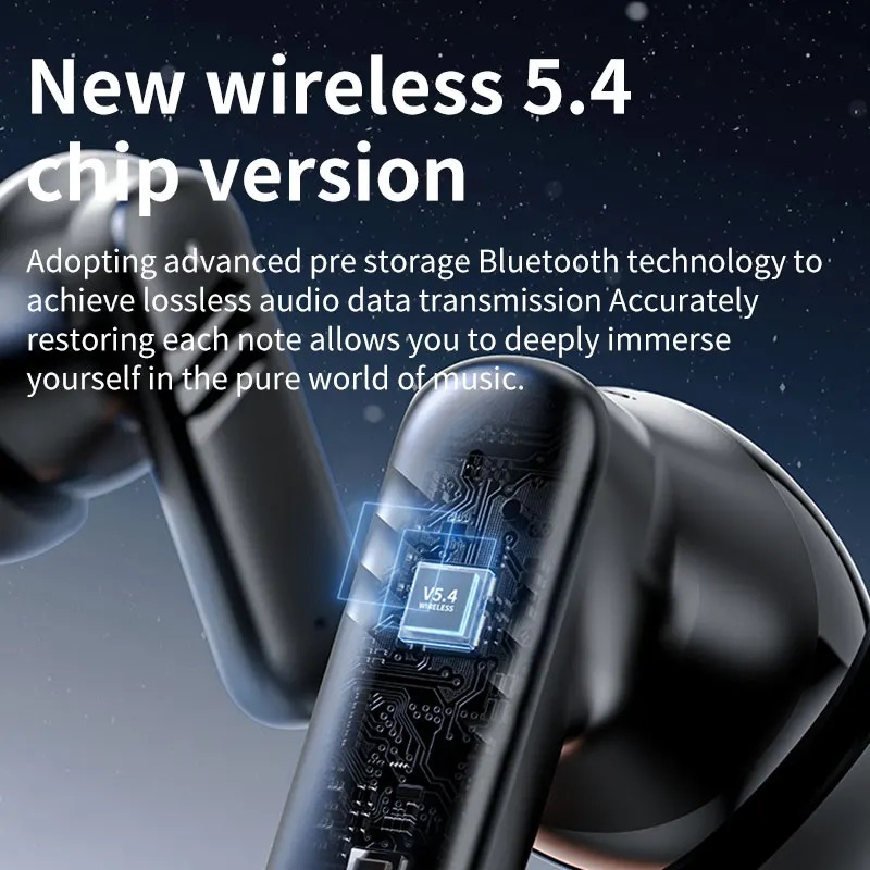 V30 Anc Noise Reduction Tws Earphones with HiFi Sound & LED Touch Screen Display Battery Indicator Smart