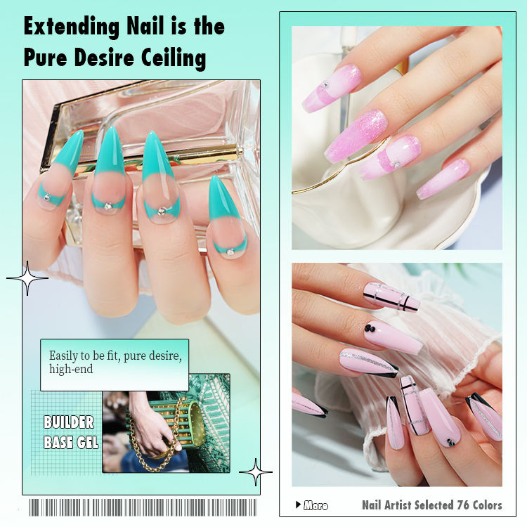 Builder Base Gel UV Gel Base UV Thick Pink Base Gel for Extension