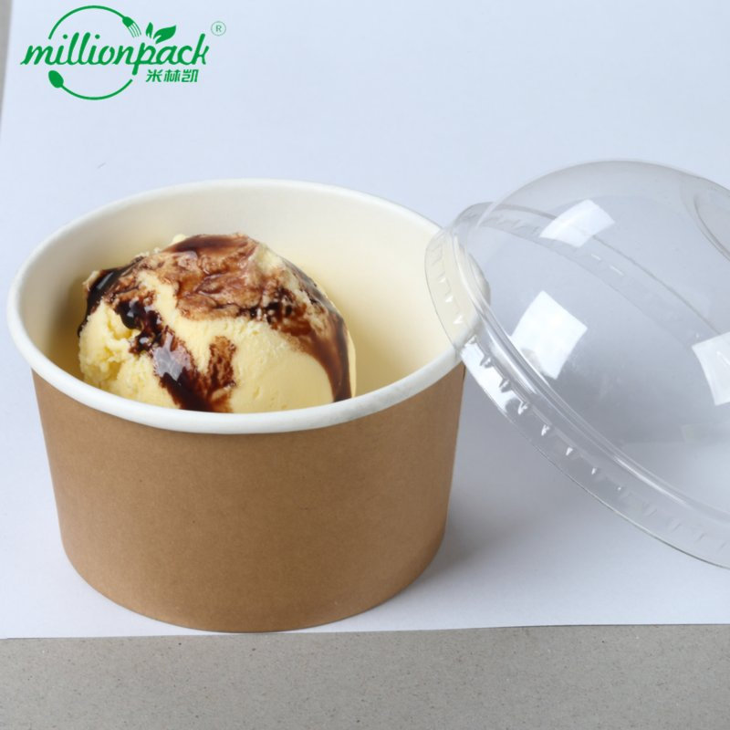 Logo Printed Paper Ice Cream Bowl for Brand Recognition