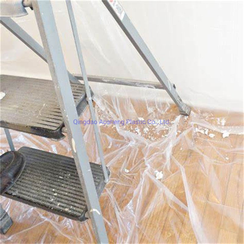 Plastic Drop Sheet Protects Carpets, Wood Floors
