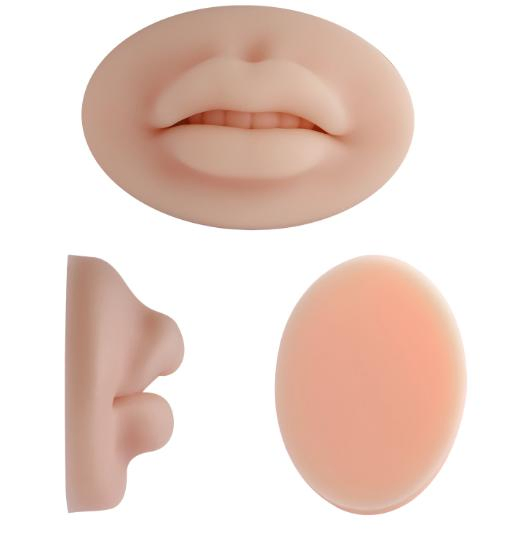 Hot Sale Silicone 5 Dimension Soft Lip Tattoo Practice Skin Permanent Makeup Tattoo Practice Skin Kit Set