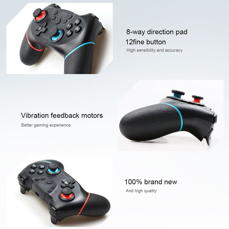 New Design 2.4GHz Wireless Joysticks Game Controllers Six-Axis Gyroscope Gaming Gamepad for Switch PRO