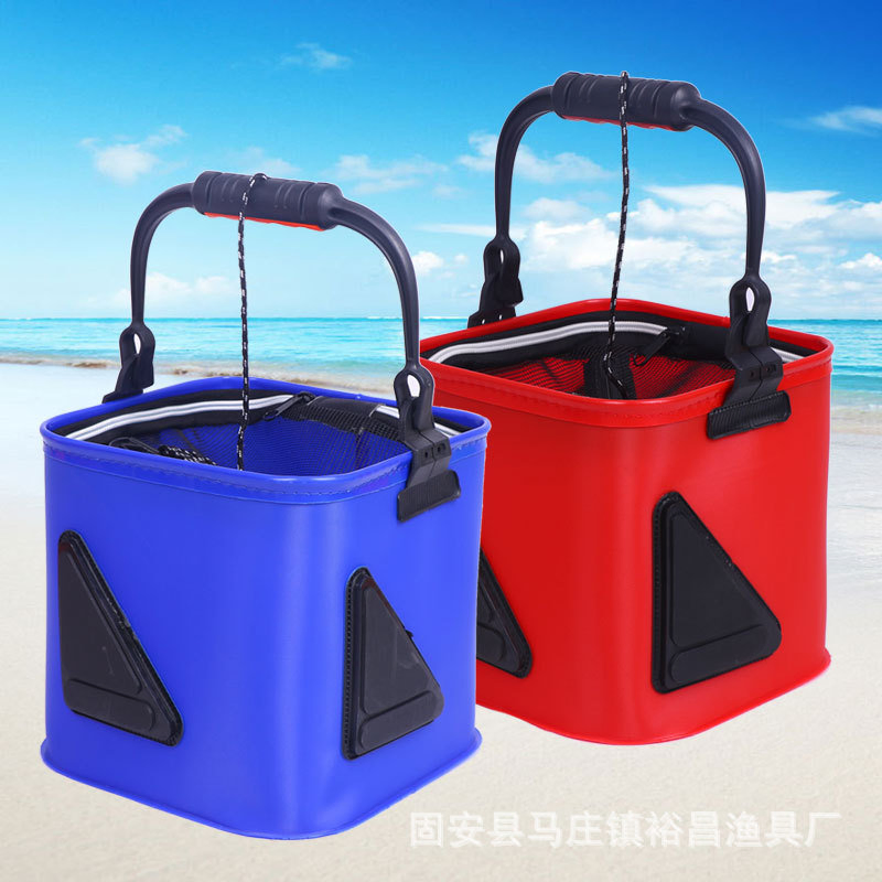Storage Bag Fishing Accessories Foldable Fishing Bucket Box EVA Handle Storage Container Bl19176