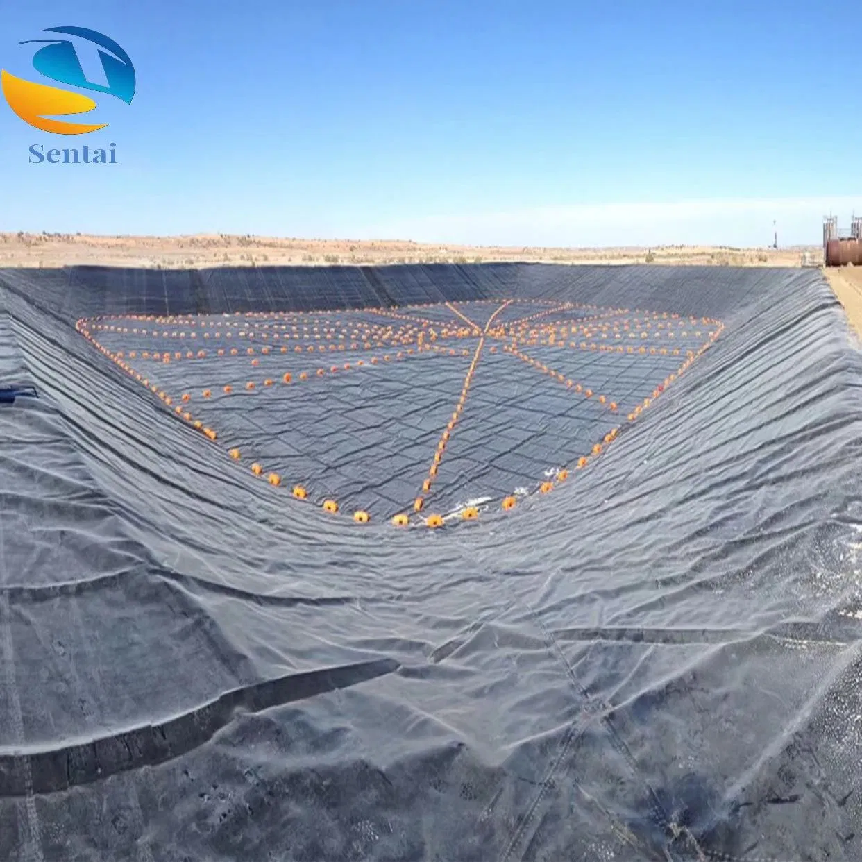 Durable HDPE Geomembrane for Landscape and Sewage Solutions Anaerobic Tank of Power Plant Regulating Pool Anti Aging Geomembrane