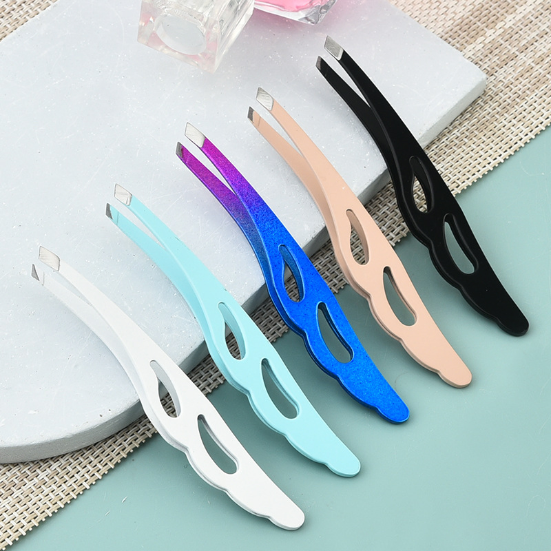 Matte Vented Feather Slanted Tip Ladies' Eyebrow Lash Banding Perm Kit Tweezers