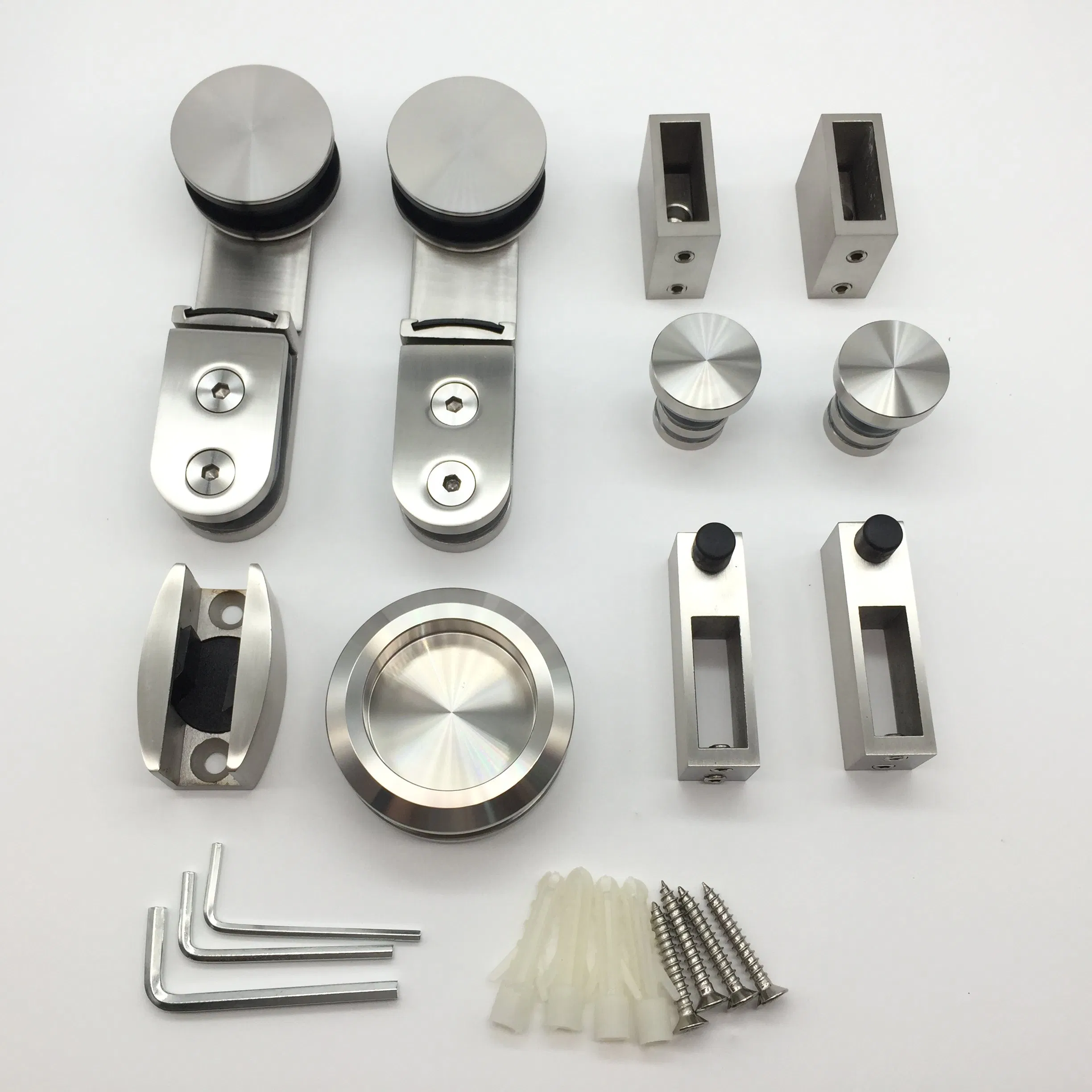 Bathroom Frameless Glass Sliding Hardware 304 Stainless Steel Sliding Cubicles Shower Enclosure