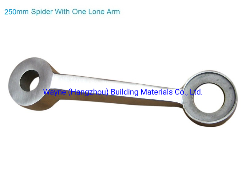 250mm Stainless Steel Glass Spider with One Long Arm; Glass Fitting Hardware, Point-Fixed Curtain Wall Hardware with High Quality and Best Price