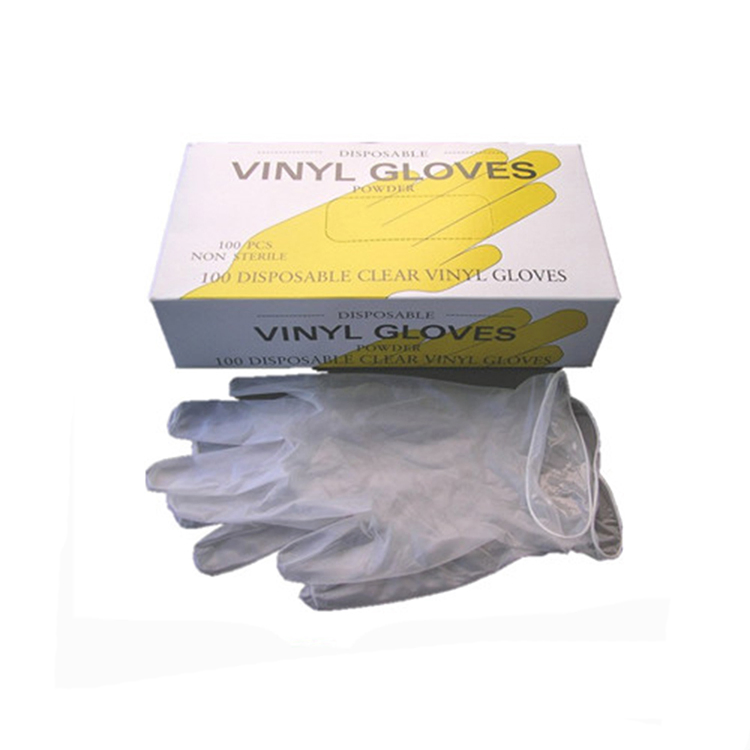 Powder Free Powdered Clear Vinyl Gloves for Hair Salon