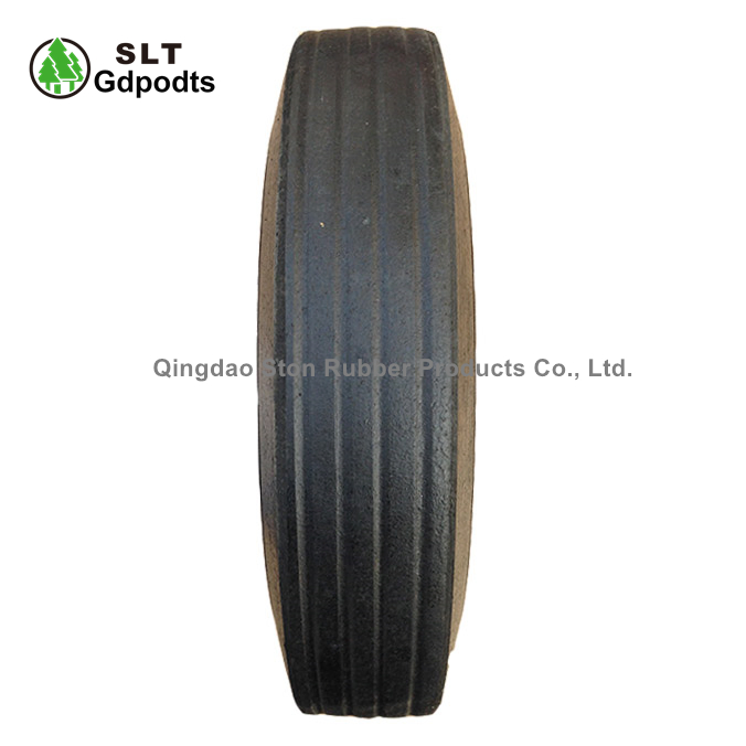 10-Inch Rubber Trolley Flat-Free Heavy-Duty Wheel