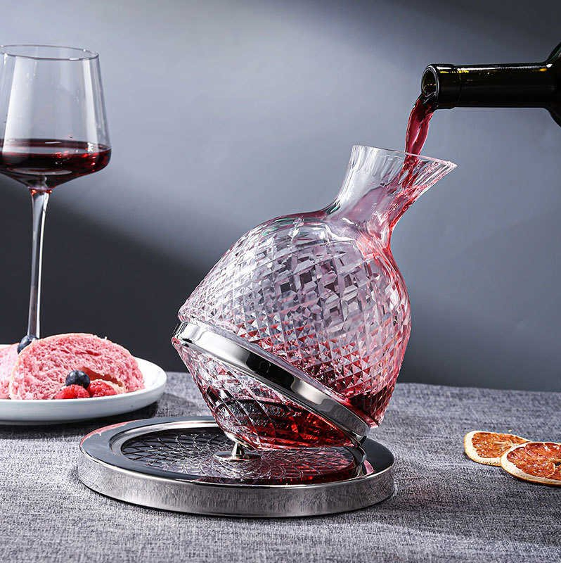 Western-Style Glass Wine Dispenser Snail-Shaped Crystal Decanter for Adami