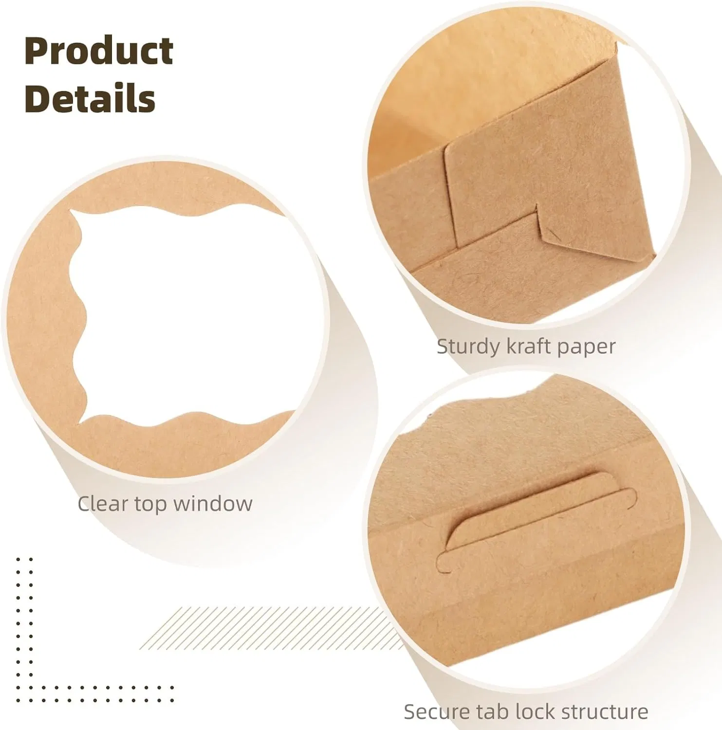 Microwaveable Kraft Brown Lunch Boxes to Go Container Take out Food Container for Restaurant Catering and Party