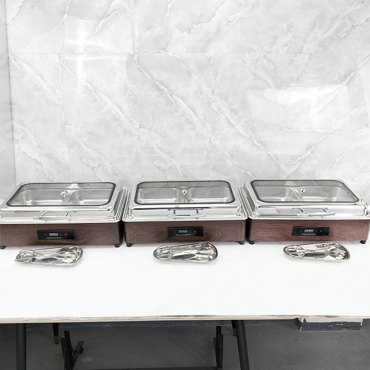 Commercial Buffet Stainless Steel Food Warmer Restaurant Electric Food Warm Chafing Dish