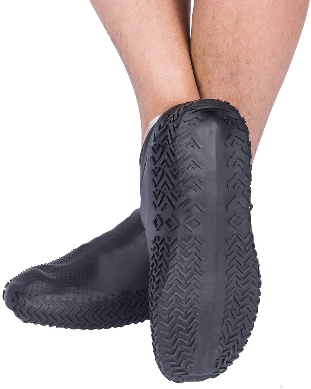 Rain Shoe Covers, Reusable Silicone Shoe Covers Waterproof Fold-Able Anti-Slip Cycling Outdoor Shoe Covers Wyz12206