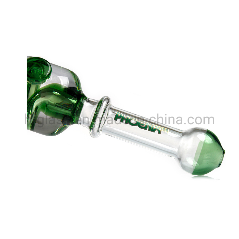 Phoenix Freezable Coil Hammer Bubbler 6 Arms Tree Perc Glycerin Glass Smoking Pipe Wholesale