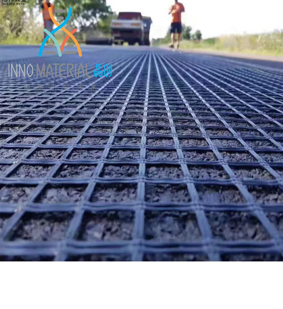High Tensile Strength Plastic /Polyester Geogrid for Road Construction