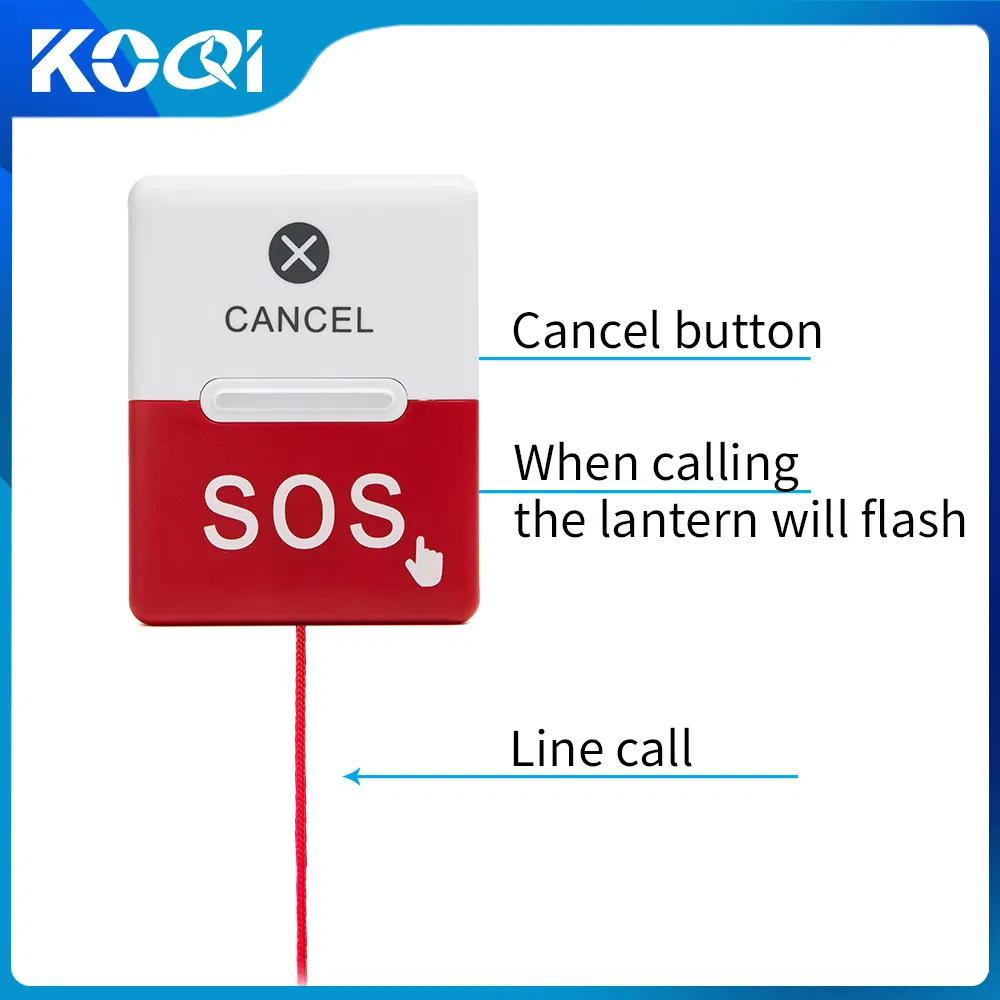 Pager Life Alert Call Button Wireless Caregiver Pager for Nurse Station Alarm with Sos Alarm Elderly