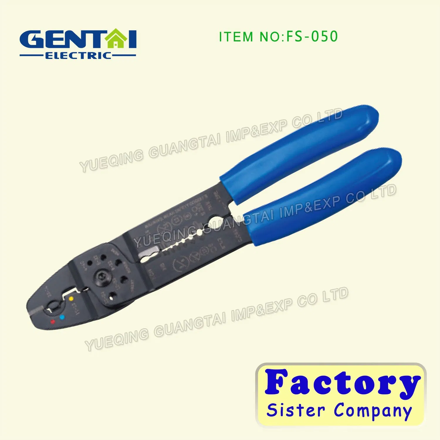 Germany Style Small Crimping Plier for Insulated and Non-Insulated Ferrules
