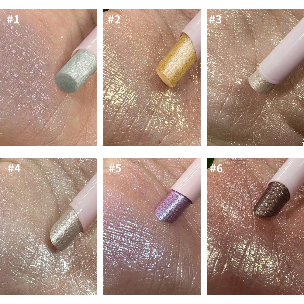 Private Label OEM Vegan Shimmer Eyeshadow Stick Cream Highlighter Custom Logo Jelly Glitter Highlighter Stick