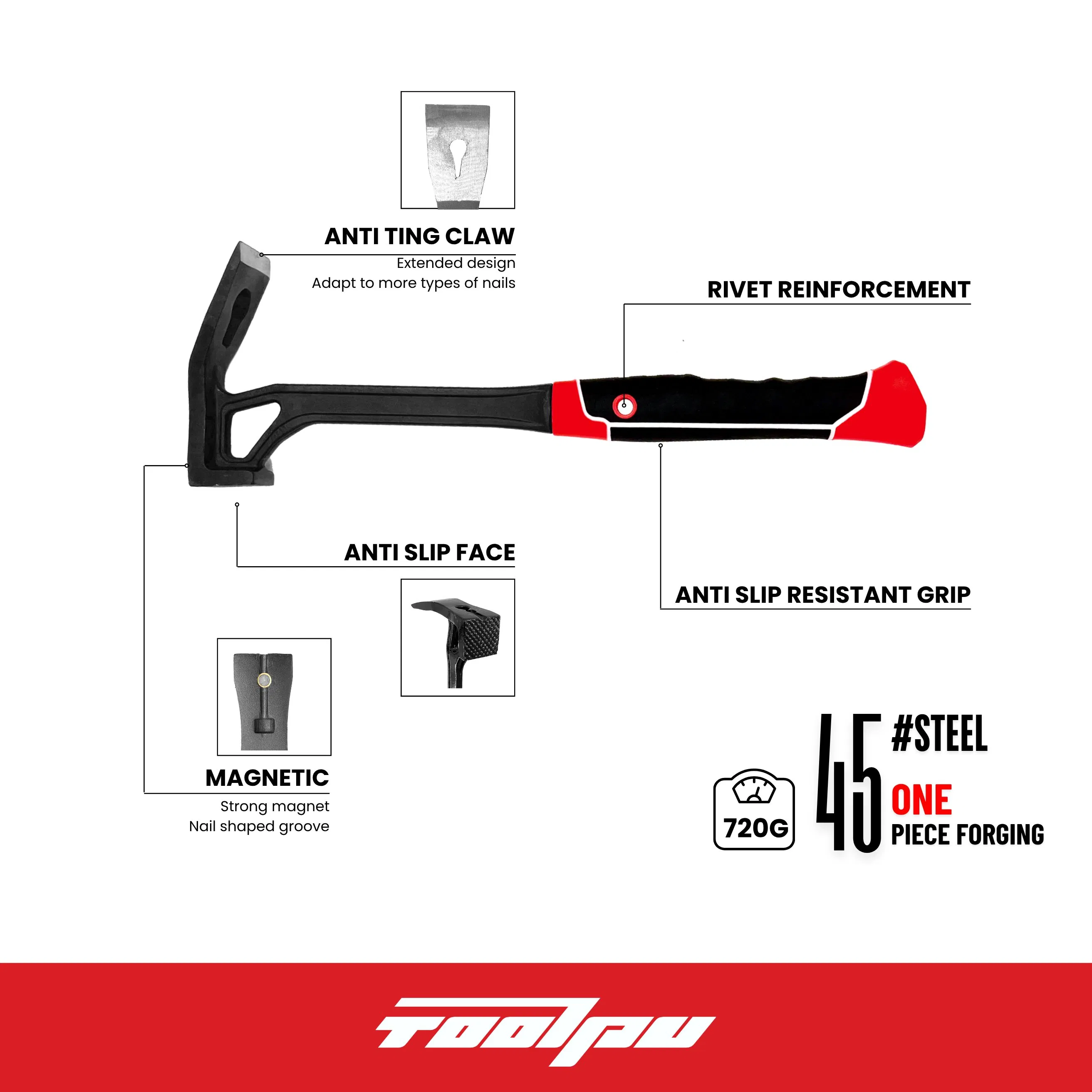 High-Quality One-Piece Forged Adze