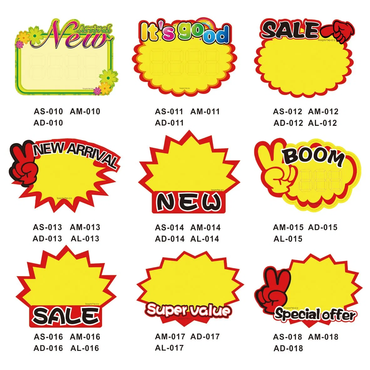 Custom Price Label Pop Paper Advertising Poster for Supermarket Retail Stores