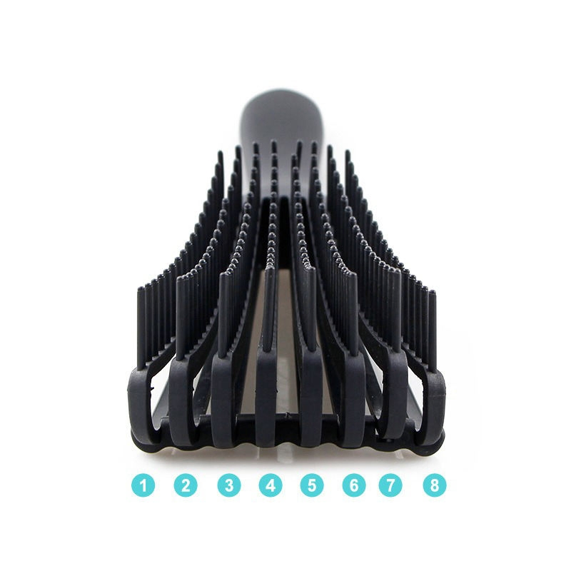 Custom Logo Plastic Octopus Comb Eight Rows Curly Hair