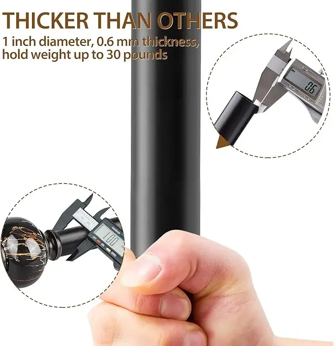 Window Curtain Iron Accessories Aluminum Material Simple Style Curtain Rod