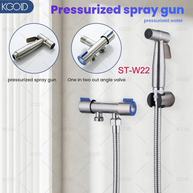 Wall Mounted 201 Stainless Steel Shattaf for Toilet Companion