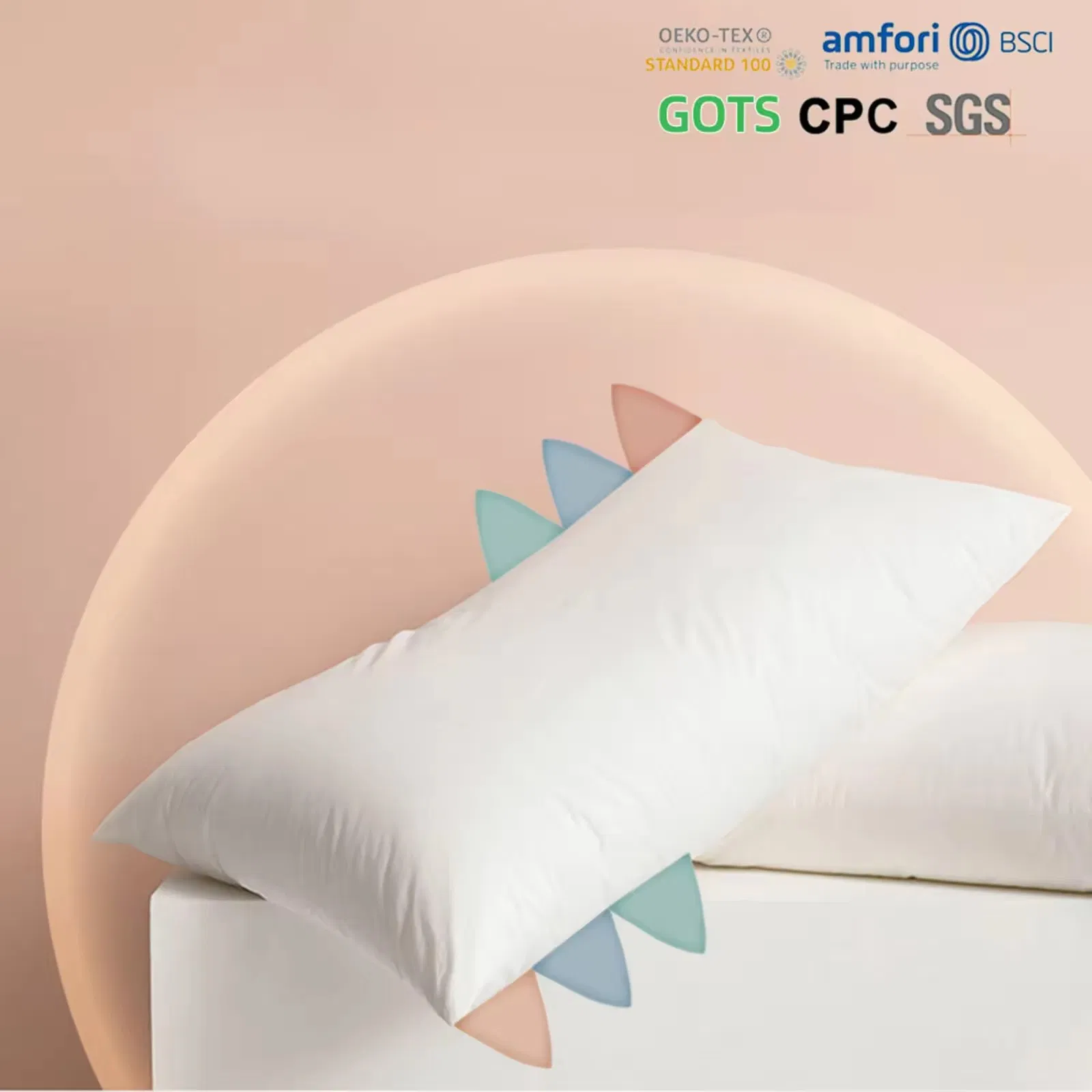 Baby Bubble Velvet Comfort Pillow Pure Organic Cotton Bamboo Children's Pillow Baby for New Born