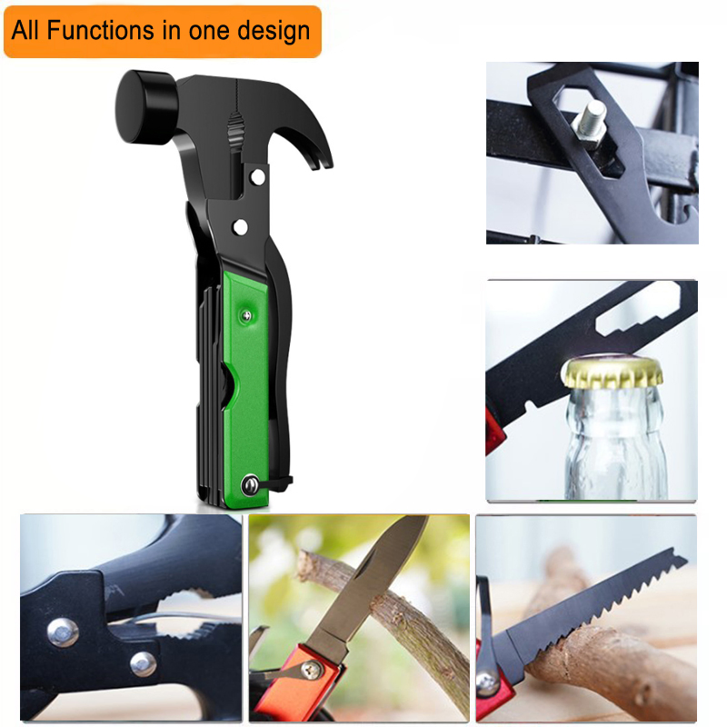 Top Grade Stainless Steel Straight Rip Claw Hammer Multitool Camping Survival