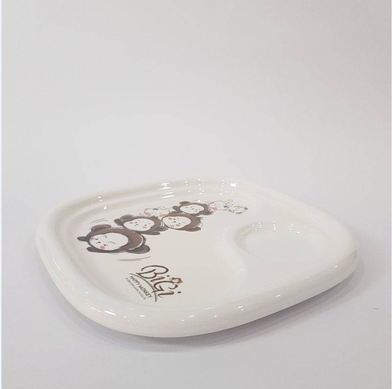 Hot Selling Melamine 2-Divided Cartoon Children Plate
