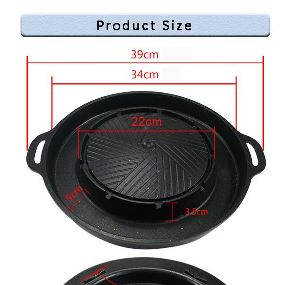 Hot Selling Outdoor Grill Pan BBQ Hotpot Black Tray Table with Soup