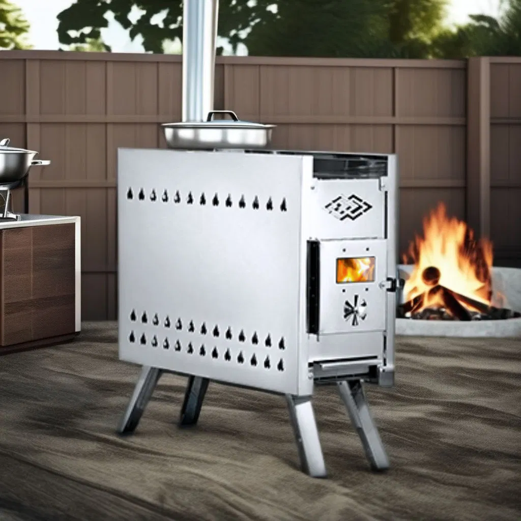 Diooist Outdoor Modern Design Solid Fuel Stove Wholesale Wood Oven Sauna with Efficient Wood Burning for Camping Tent