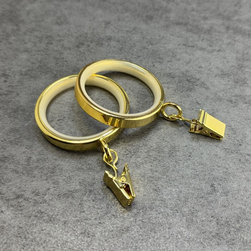 Manufacturer Modern Good Quality Black Metal Curtain Rings with Clips