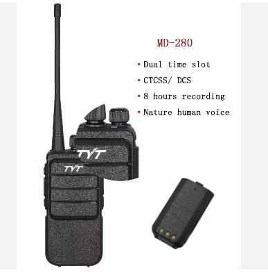 Tyt Portable Digital Walkie Talkie MD-280, Tranditional Receiver and transmitter High Performance Dmr Two Way Radio