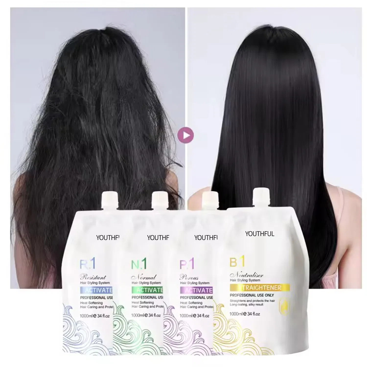 Professional Salon Nano Permanent Relaxer Activate Hair Straightening Cream