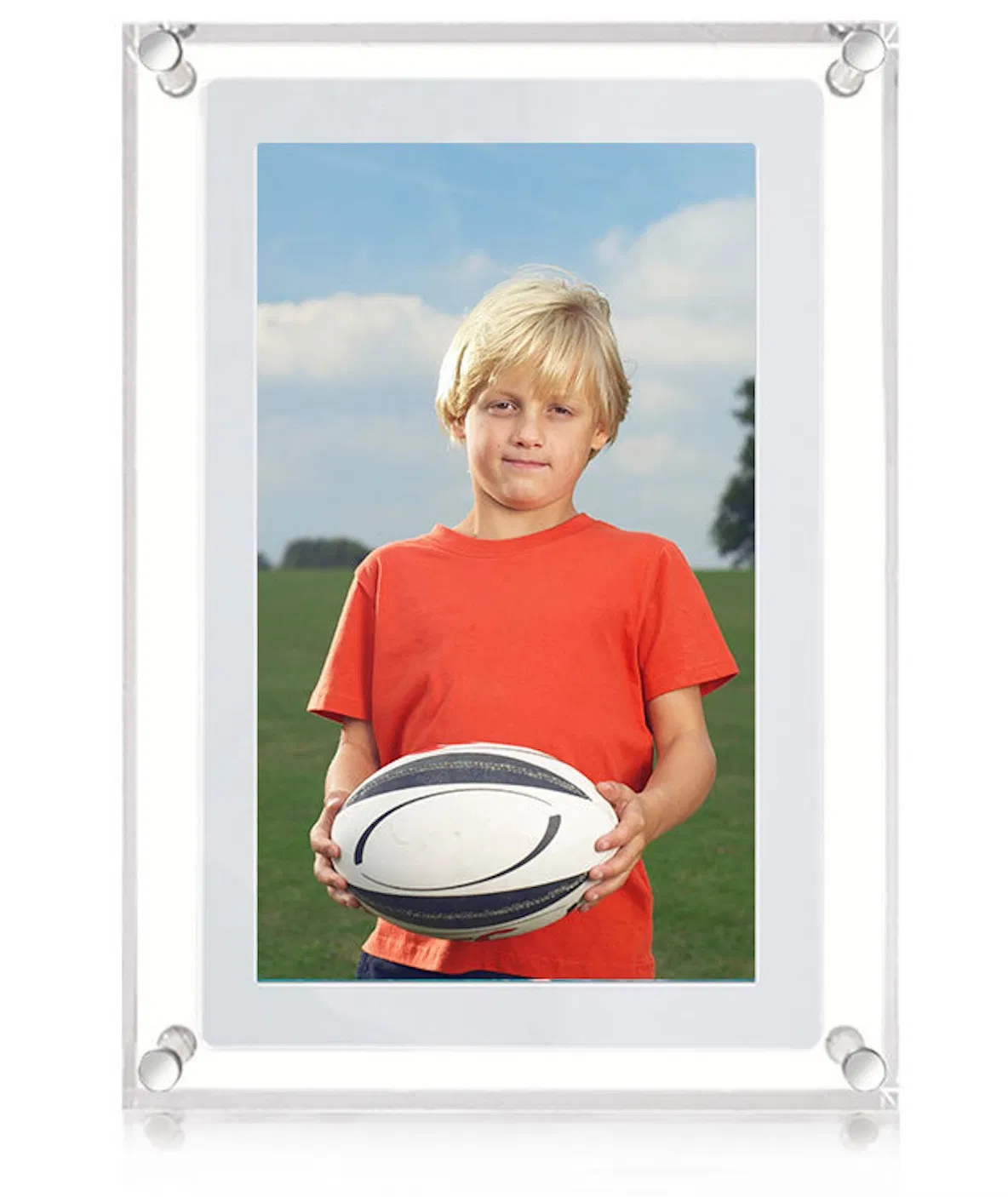 Built-in 3000mAh Battery Gravity Sensing Player 10 Inch Acrylic Digital Photo Frame