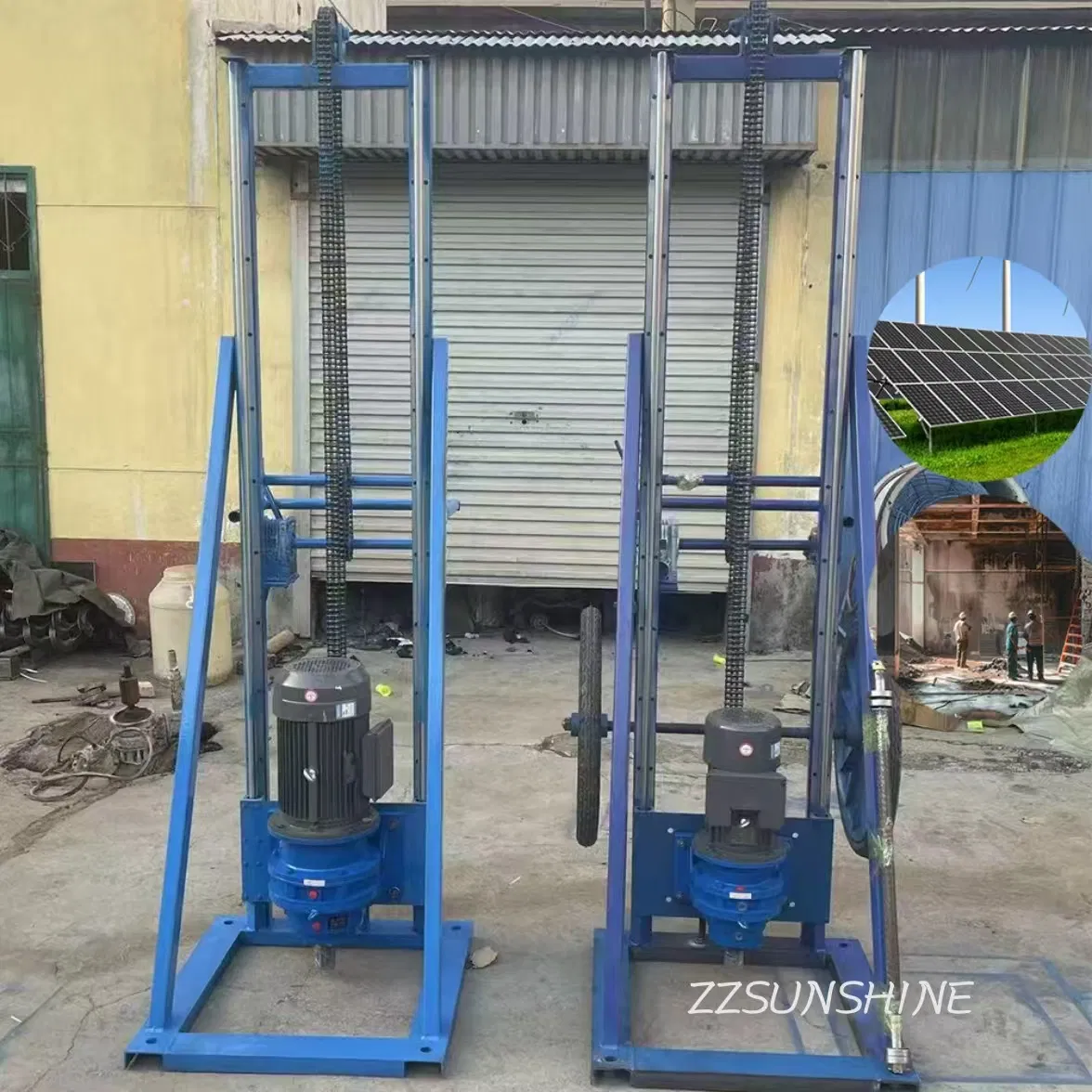 Solar Panel Racking Steel Screw Files Ground Anchor Pile Mounting System Machine for Installing Post