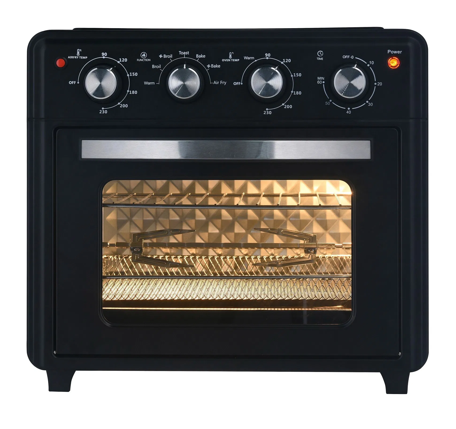 1600W Oil Free Pizza Chicken Roasted Broil Bake Convection Large Air Fryer Oven Basic Customization
