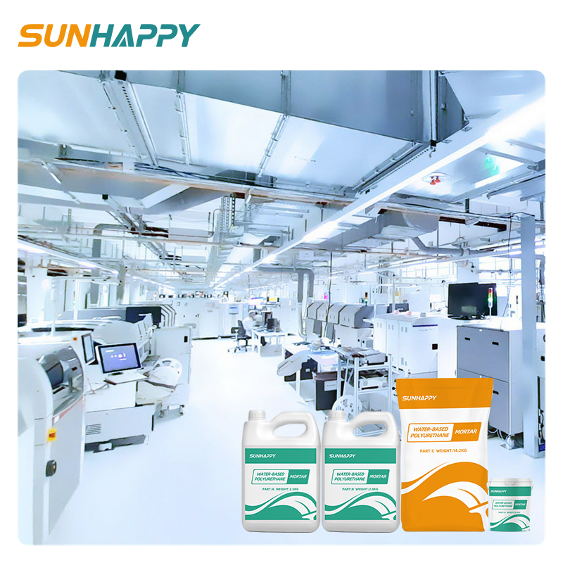 Sanitary PU Mortar Floor Paint for Food Pharma Cosmetic Production Cleanroom Water-Based Polyurethane Mortar