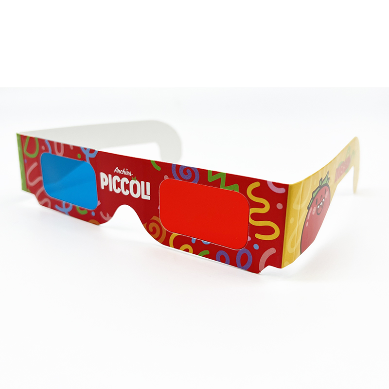 Hot Sale Promotional Custom Paper 3D Glasses Paper Frame Universal Red Blue 3D Paper Glasses for 3D Movie