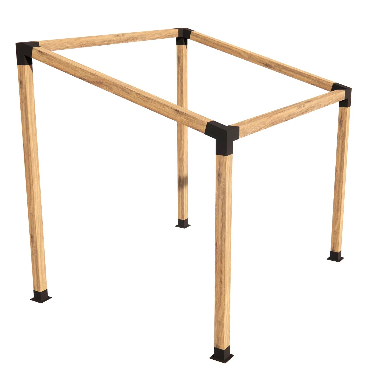 Metal Steel 3-Way Corner Brackets Extension Modular Sizing Pergola Bracket for 4X4 or 6X6 Square Post