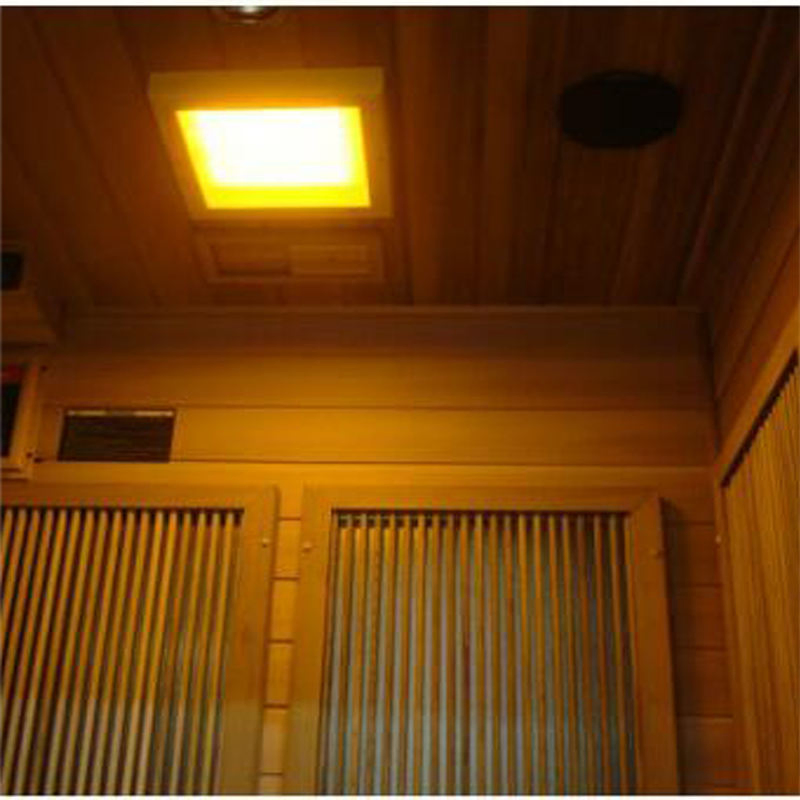 Сухая сауна на 6 человек из ели с панорамной дверью