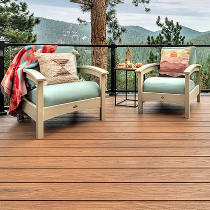 Outdoor WPC Decking Boards Co-Extrusion Wood Plastic Composite Decking Flooring Garden Deck