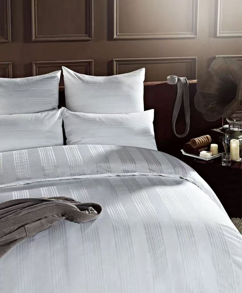 300 Tc 100% Cotton 5star White Hotel Fitted Sheet