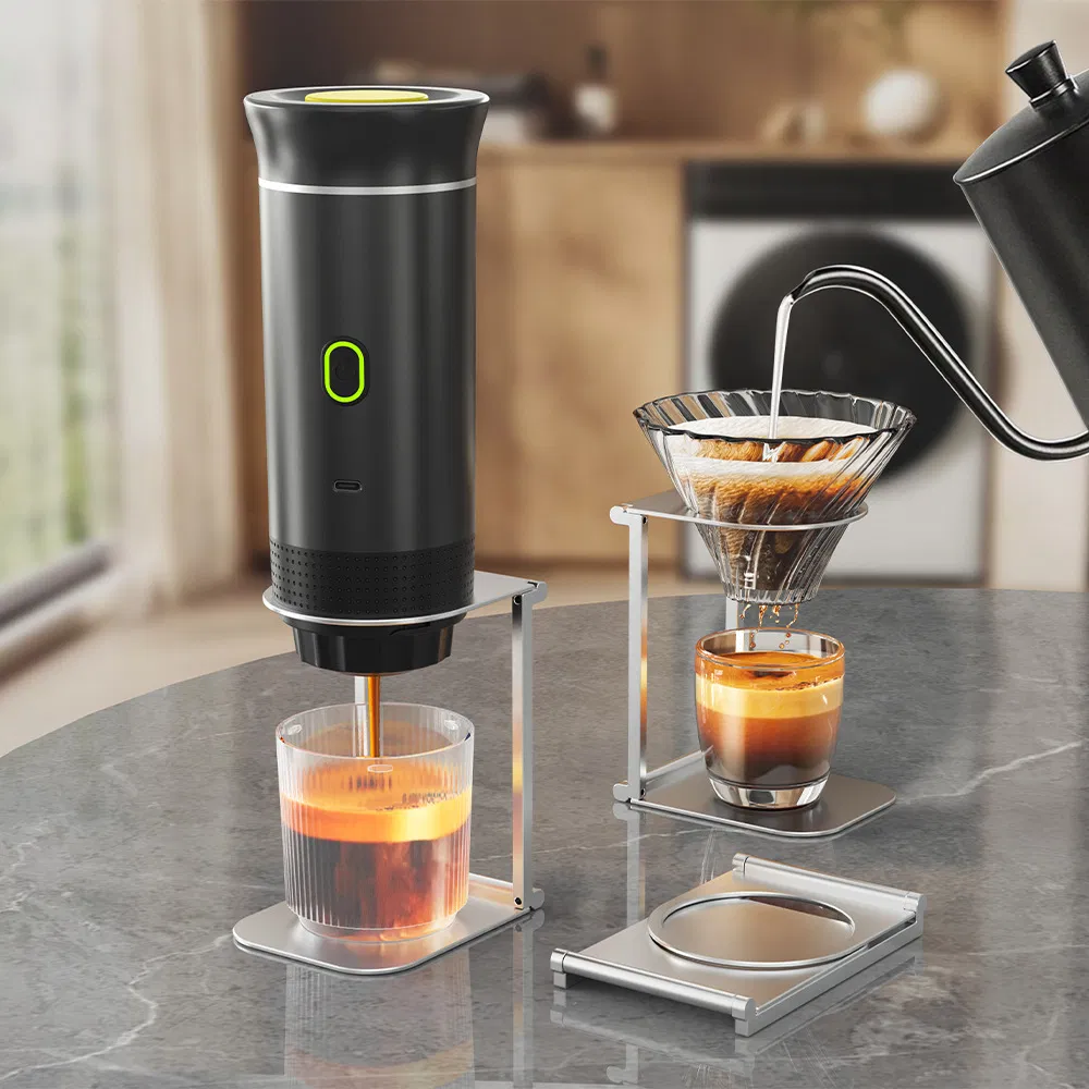 3-in-1 Rechargeable Wireless Portable Mini Automatic Coffee Maker for Home Travel Outdoor