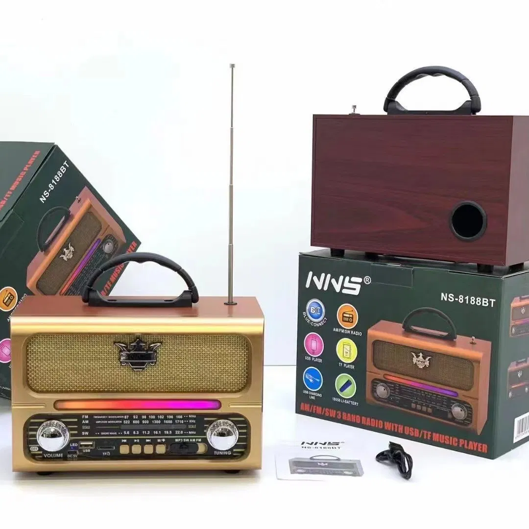 Ретро радио NS-8188BT с Bluetooth и RGB-подсветкой